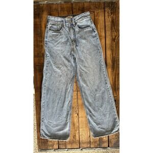 JBD Just Black Denim Wide Leg Jeans Light Wash High Rise 25 Womens